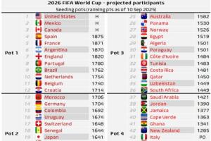 2026世界杯預(yù)測(cè)分檔：阿葡一檔，德日韓二檔，佛得角、意大利四檔