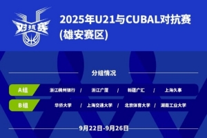 U21與CUBAL對抗賽將于9月22日—26日在雄安體育中心舉行