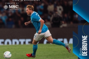 5場進(jìn)2球！官方：德布勞內(nèi)當(dāng)選那不勒斯球迷票選的9月份最佳球員