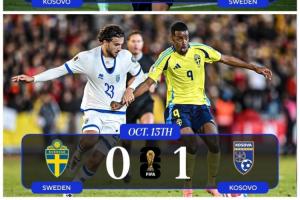 比國足高3位!世界第91科索沃世歐預(yù)雙殺瑞典0丟球 大概率進附加賽