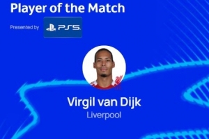 1進球6解圍，范戴克當(dāng)選利物浦5-1客勝法蘭克福全場最佳球員