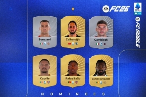 意甲10月最佳球員候選：萊奧、恰爾汗奧盧、安古伊薩等6人在列