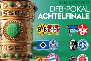 德國杯1/8決賽對陣：多特vs勒沃庫森，柏林聯(lián)合vs拜仁