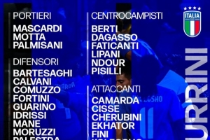 意大利U21名單：巴特薩基、皮西利、卡馬達、科萊奧肖在列