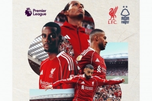 利物浦發(fā)布對(duì)陣森林海報(bào)：范戴克、薩拉赫、伊薩克、加克波出鏡