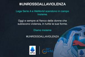 向暴力說不！支持公益活動，本輪意甲所有球員臉頰涂上一抹油彩