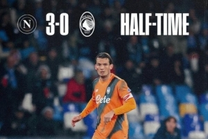 意甲聯(lián)賽上半場結(jié)束時3球領(lǐng)先，那不勒斯上次做到還是2022年10月