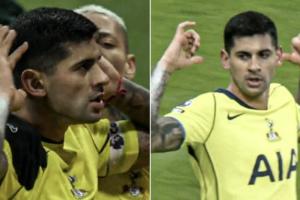 回敬！吉馬良斯破門后指號(hào)碼+撫耳慶祝 羅梅羅雙響兩度做同款慶祝