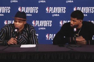 三位對(duì)你影響最大的隊(duì)友？保羅-喬治：希伯特、威少、小卡！