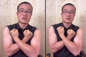 徐靜雨此前懟網(wǎng)友：我這叫沒有肌肉?。课疫@肌肉簡直就是個打手！