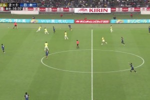 你買了多少日本贏啊??？中村敬斗墊射，布魯諾爆射自家大門